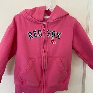 Child’s Boston Res Sox zippered hoodie.